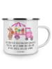 Mr. & Mrs. Panda Tasse Osterhase Blumenwagen mit Spruch in Weiß