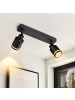 ZMH Deckenleuchte in schwarz Modern 2-flammige GU10 Deckenspot Schlafzimmerlampe