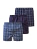 SNOCKS American Woven Boxershorts aus Bio-Baumwolle Big Check 3 Stück
