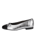 Paul Green Ballerinas in Silber/Schwarz