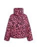 faina Damen Steppjacke Mit Leo-Print in Pink Leo