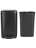 Beliani Abfallbehälter ECOCOLLECT in Schwarz - (W) 35 x (H) 61 x (L) 26 cm