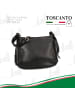 Toscanto Leder Umhängetasche Toscanto Tasche schwarz ca. 35cm