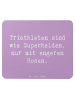 Mr. & Mrs. Panda Maus-Pad Spruch Triathlon Superheld mit Spruch in Lavendeltraum