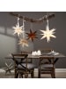 MARELIDA Papierstern 3D Stern mit Dekoband hängend 18-zackig D: 55cm in creme