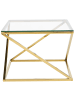Beliani Couchtisch BEVERLY in Gold/Transparent - (W) 60 x (H) 45 x (L) 60 cm