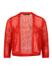 Betty Barclay Grobstrickjacke mit Lochmuster in Hibiscus Red