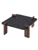 CALICOSY Couchtisch ORME in Schwarzer - (W) 90  x (H) 35  x (L) 90  cm
