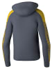 erima Kinder Kapuzensweat in slate grey/gelb