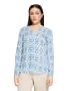 CARTOON Blusenshirt mit Muster in Weiß/Blau