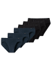 Schiesser Slip 6er Pack in Schwarz/Blau