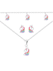 Alexander York Kinder-Schmuckset EINHORN RAINBOW in 925 Sterling Silber, 5-tlg.