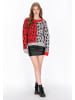 myMo ROCKS Women Sweater in grey melange red leo
