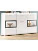 Inn.Furn Sideboard weiß Hochglanz 125 x 81 cm, Kommode mit viel Stauraum