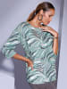 creation L 3/4-Arm-Shirt in jade-graphit-bedruckt