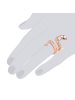 Lulu & Jane Ring Schlange Metall-Legierung verziert mit Kristallen von Swarovski® in roségold