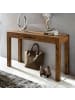 FineBuy Konsolentisch in Braun / Sheesham / 120x40x70