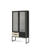 ebuy24 Vitrine Sady Schwarz 99 x 40 cm