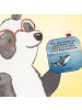 Mr. & Mrs. Panda Untersetzer Glas Orca Design mit Spruch in Weiß