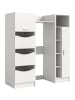 ebuy24 Waschmaschinenschrank Free (3-teilig) Weiß 176 x 68 cm