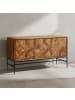KADIMA DESIGN Massivholz Sideboard Sheesham, 123x70x45 cm, Industrial-Design
