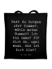 Mr. & Mrs. Panda Tote Bag Spruch Trost Nummer mit Spruch in Schwarz