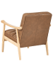 Beliani Sessel LEKNES in Braun - (W) 62 x (H) 79 x (L) 74 cm