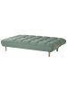 Beliani Schlafsofa RISOR in Grün/Braun - (W) 190 x (H) 83 x (L) 90 cm