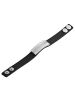 Adeliás Unisex Armband aus Leder 22 cm in schwarz