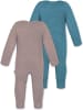 Normani Outdoor Sports 2er Pack Baby Merino Strampler Tangoio in Blau/Rosa