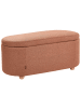 Beliani Pouf HAYWARD in Braun - (W) 98 x (H) 44 x (L) 44 cm