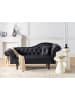 Beliani Chaiselongue LATTES II in Schwarz/Braun - (W) 192 x (H) 81 x (L) 59 cm
