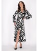 faina Damen Kleid in Schwarz Wollweiss