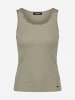 KOROSHI Damen-Tanktop mit Glitzer in khaki