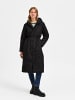 SELECTED FEMME Longline Steppjacke Wattierter Mantel mit Kapuze SLFTORA in Schwarz