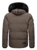 STONE HARBOUR Winterjacke Halvaar in Anthracite mit schwarzem Fell