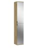 Inn.Furn Schuhschrank Eiche 30 cm, Flurschrank mit Spiegeltüren