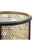 Mauro Ferretti Doppelter goldener Metall-Pflanztopf mit Sockel Ø 23x80 cm