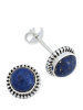 mantraroma 925er Silber - Ohrstecker (L) 10 x (B) 10 mm mit Lapis Lazuli