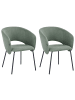 Beliani 2er-Set Esszimmerstuhl BLAKELY in Grün/Schwarz