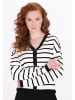 DreiMaster Women Cardigan in black white stripe