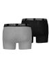 Puma Boxershort 2er Pack in Grau/Schwarz
