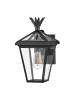 Licht-Erlebnisse Außen Wandlampe (B)20.3 x (H)36.8 cm in Schwarz Klar/Transparent