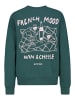 Sublevel Sweatshirt mit modernen Prints in Grün