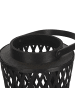 Beliani Laterne MACTAN in Schwarz - (W) 26 x (H) 38 x (L) 14 cm