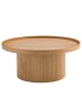 home24 home24 Couchtisch aus Holzwerkstoff in Beige / Braun - 80 x 80 x 35 cm in Eiche