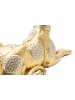 Mauro Ferretti Goldene Harzstatue eines liegenden Hundes, 32,2 x 9,5 x 18,3 cm