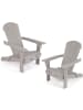 COSTWAY Adirondack Stuhl klappbar 2er Set in Grau