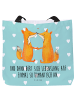 Mr. & Mrs. Panda Strandtasche Füchse Liebe mit Spruch in Türkis Pastell