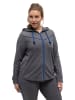 Ulla Popken Sweatjacke in grau melange
